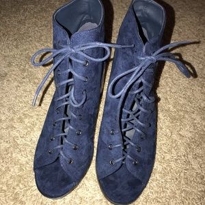 Lace up heel booties